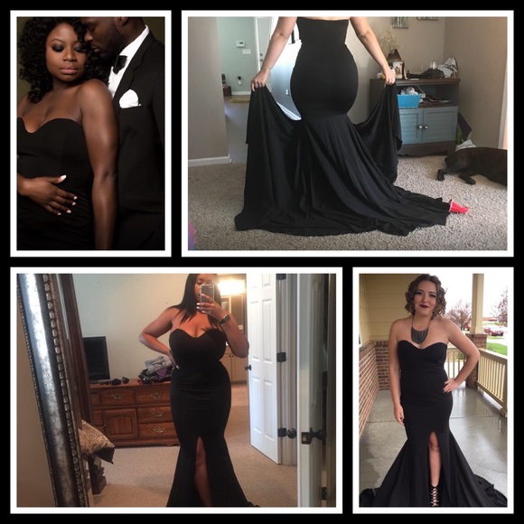 Front Slit Evening Gown - Picture 6 of 8